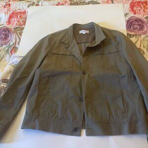 Calvin Klein Women's Dark Green Jacket Size L - Stylish Casual , Trendy Outerwar